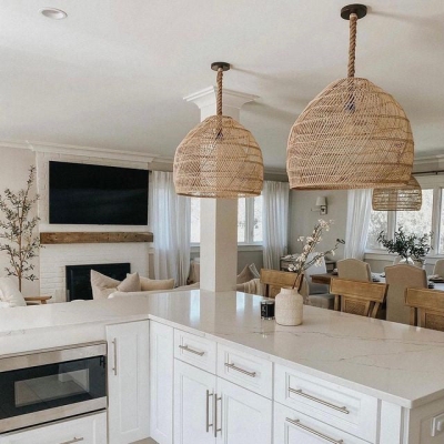 Handmade Hemp Rope Hanging Ceiling Lights