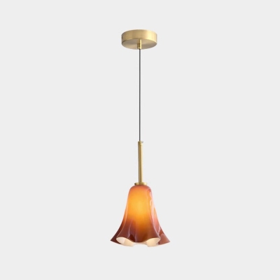 Vintage glazen hanglamp voor slaapkamer