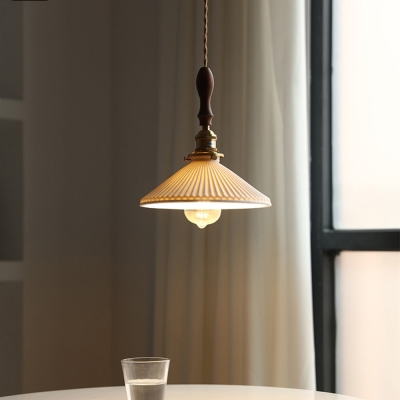 Moderne keramiek retro geplooide hanglamp voor de woonkamer
