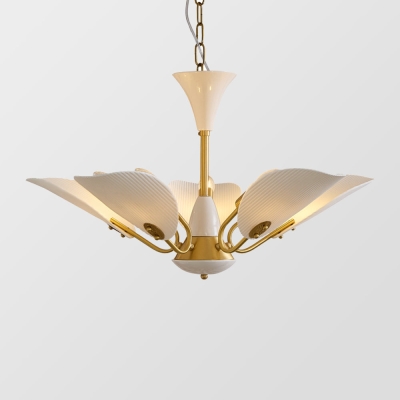 Vintage creatieve hanglamp van koper en keramiek
