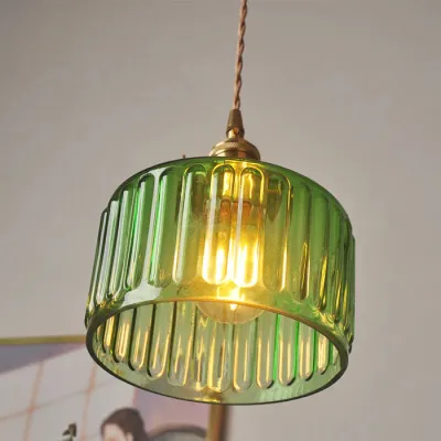 Vintage prachtige cilinderglazen hanglamp