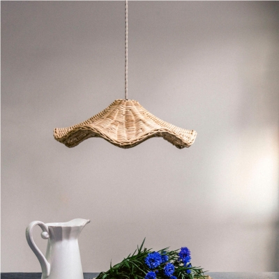Boho rieten rotan boerderij hanglamp
