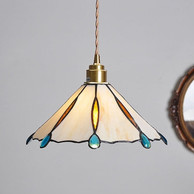 Retro glas-in-lood Tiffany hanglamp