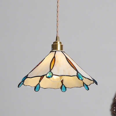 Retro glas-in-lood Tiffany hanglamp