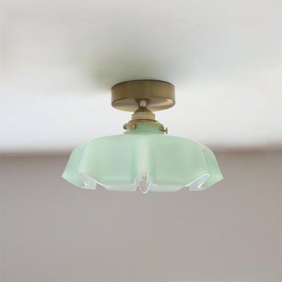 Franse glazen lampenkap keukeneiland plafondlamp