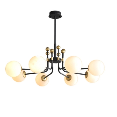 Zwart gouden Spoetnik kroonluchter moderne hanglamp